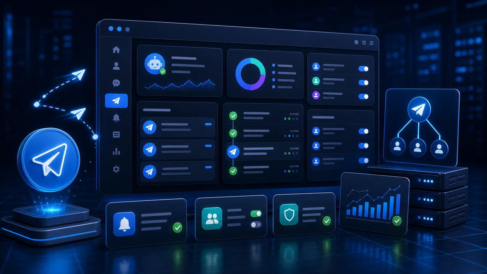 Visual del módulo Telegram Notifications para WHMCS